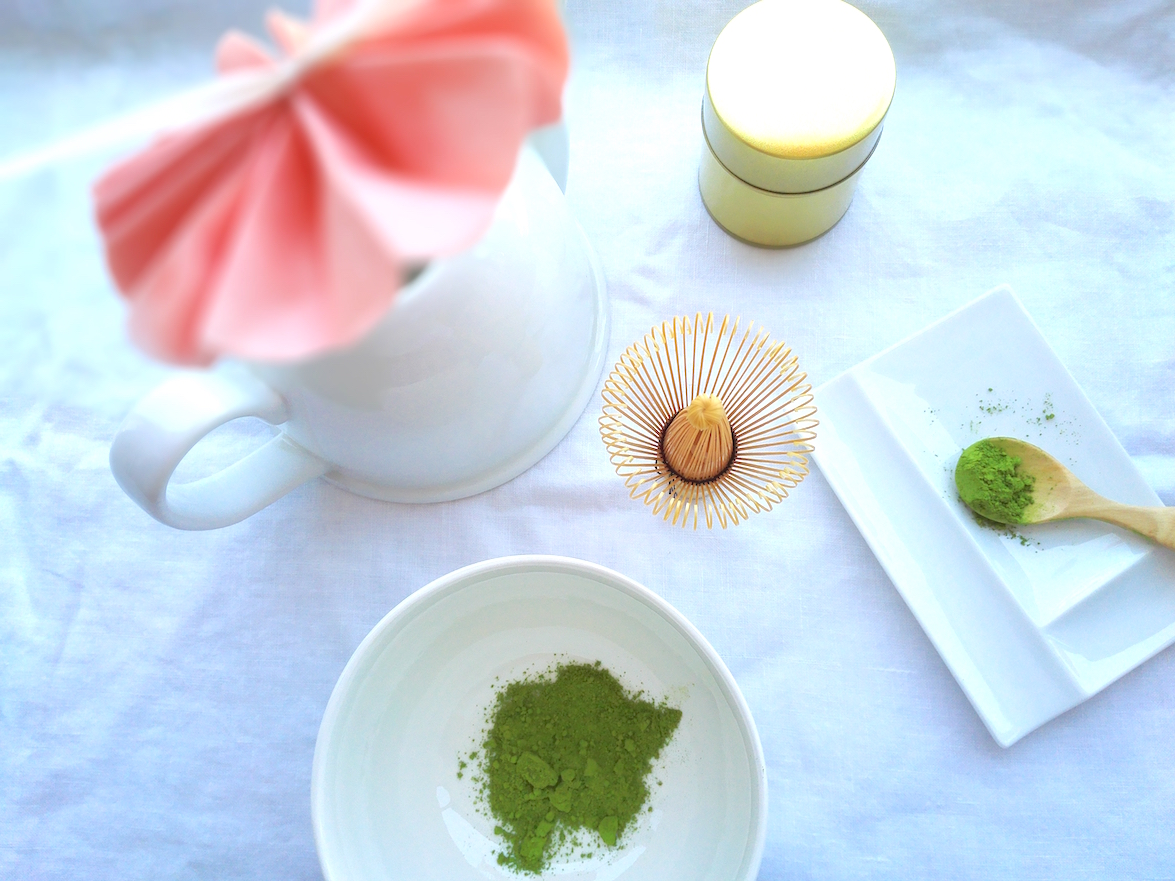 Making matcha really beautiful. It is a great tea to make for yourself at home or when your friends come over to visit.