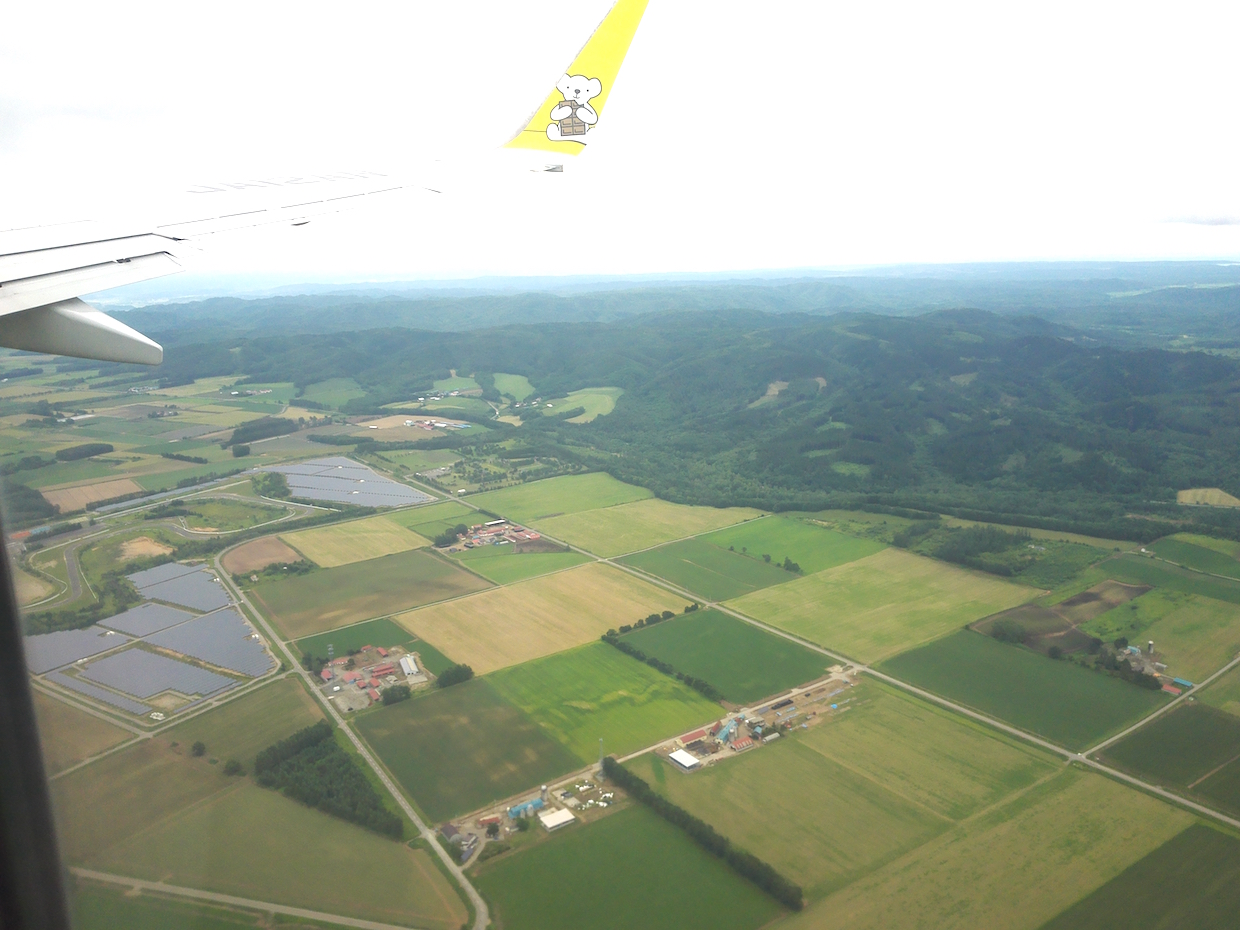 Amazing view of Hokkaido from our plane window