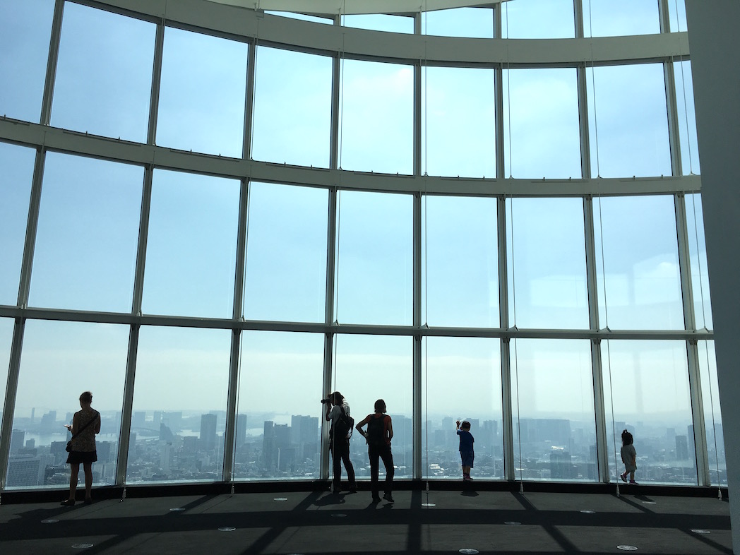 Amazing view from inside the Mori building observatory called "Tokyo City View"