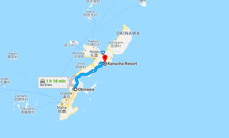 Okinawa Kanucha baby-friendly hotel map location