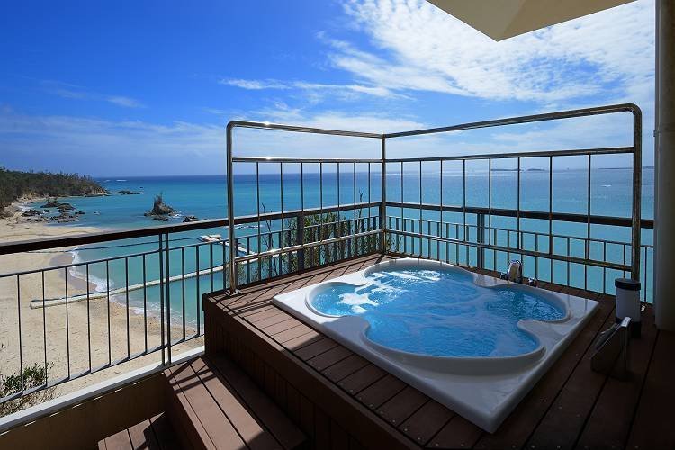 Okinawa Kanucha baby-friendly hotel balcony spa