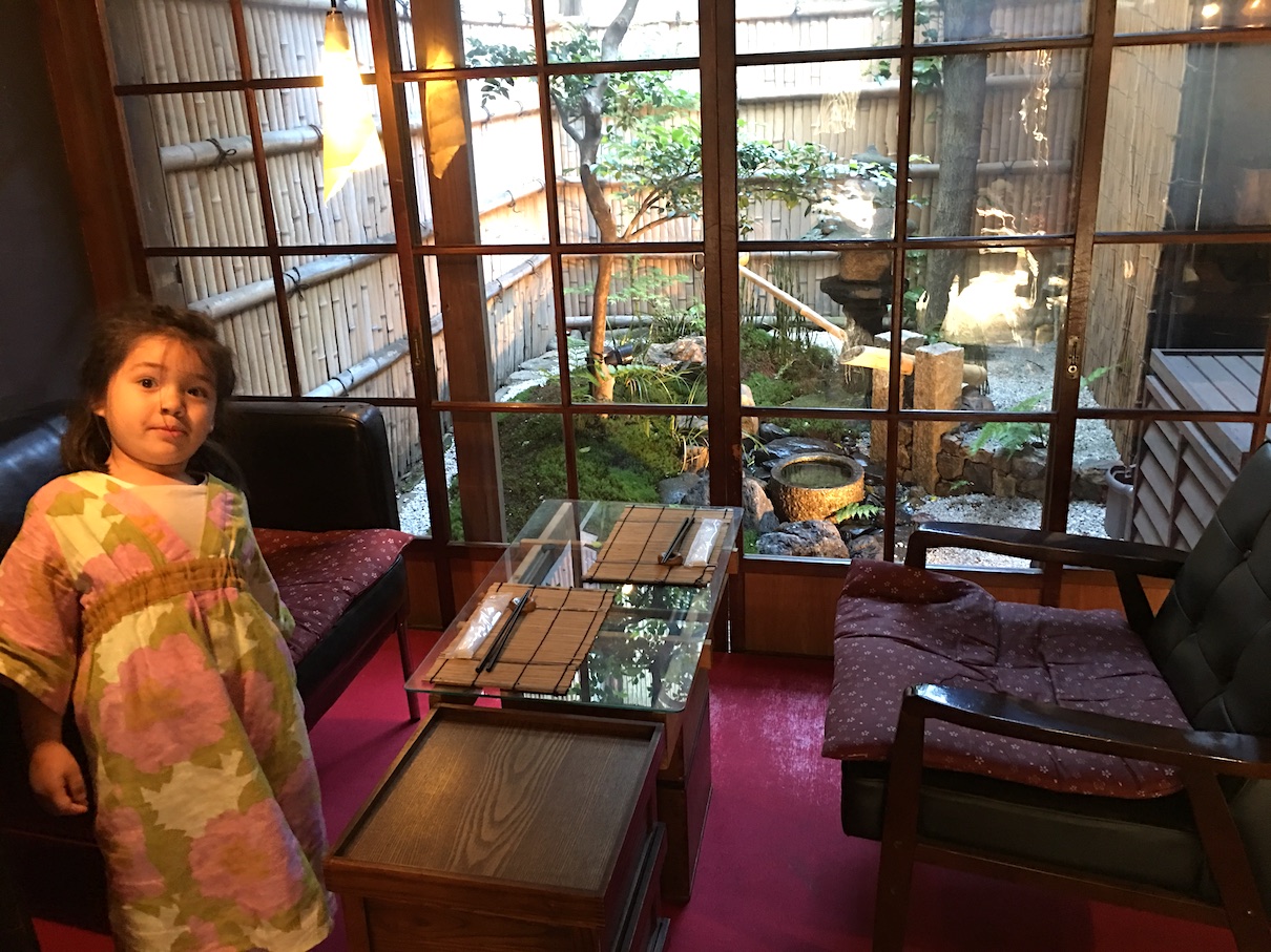 Kyoto Samurai Child-Friendly Restaurant super cute table for two