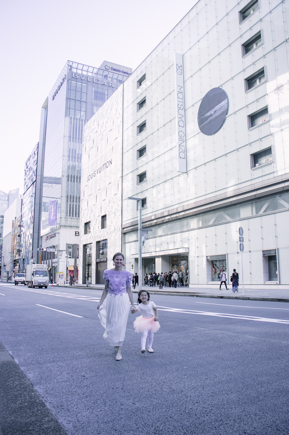 Ginza with kids
