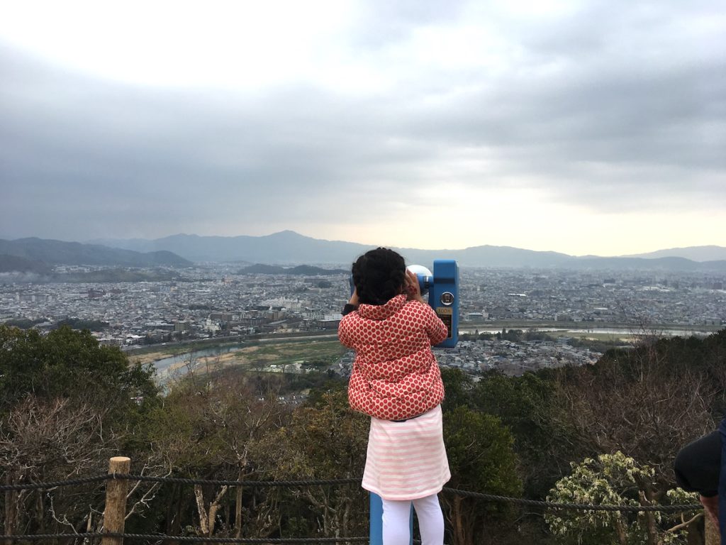 Arashiyama Monkey park view from mountain