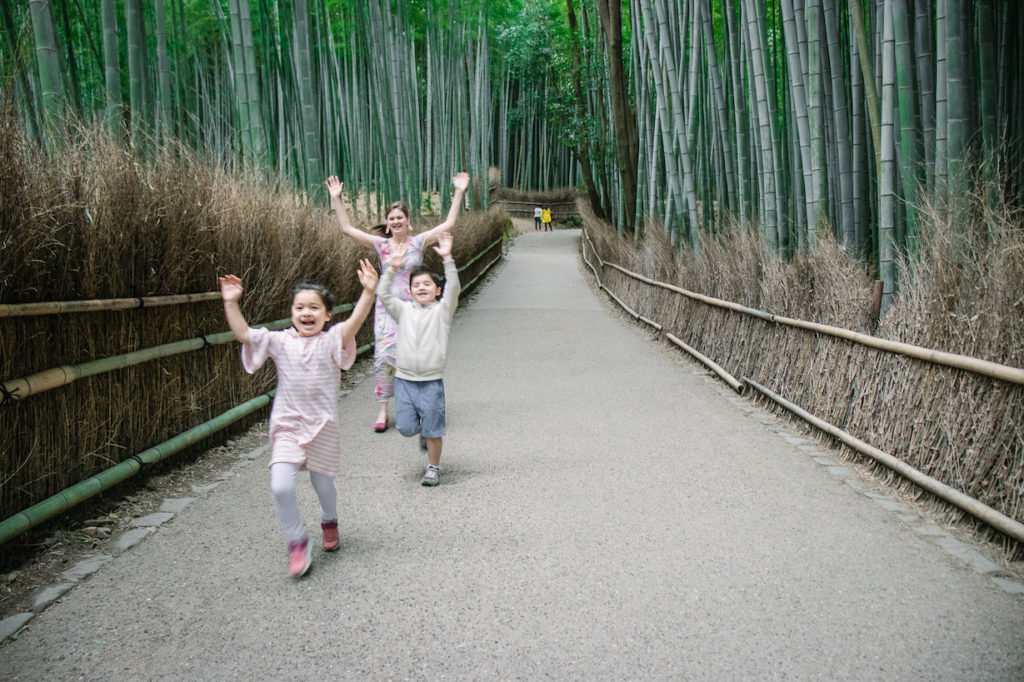 Arashiyama bamboo forest with kids fun