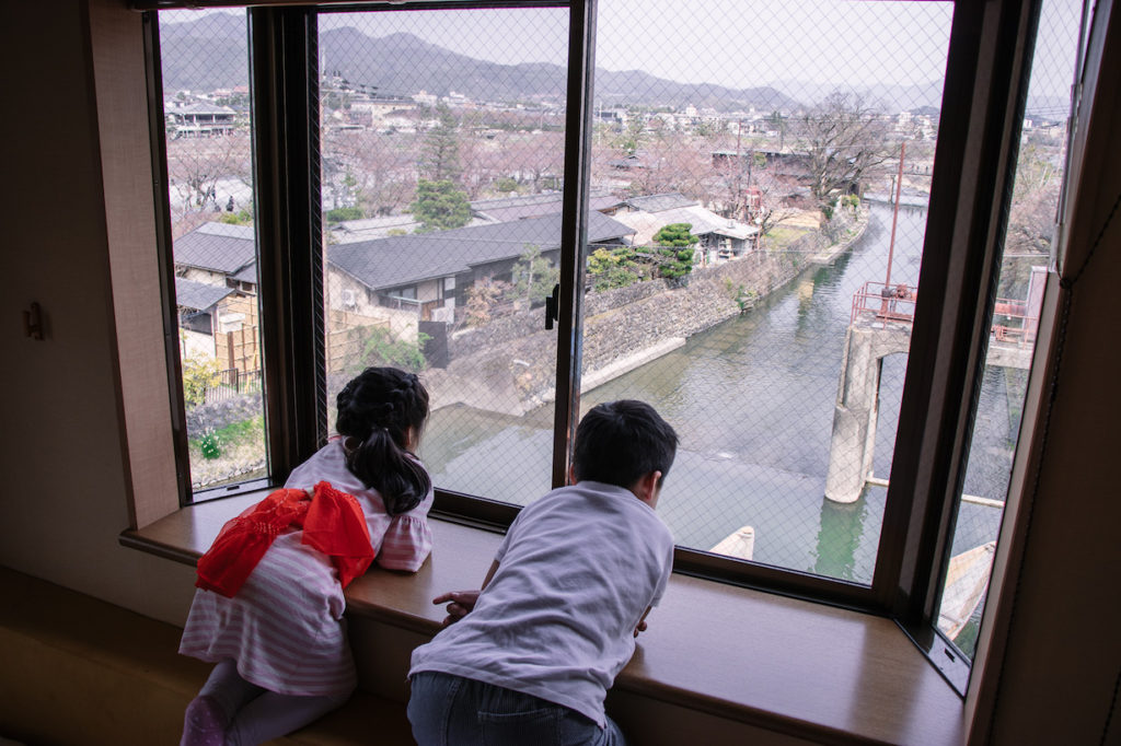 Arashiyama hotel bedroom window
