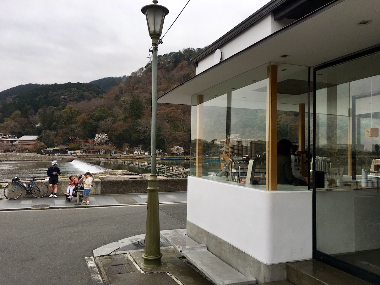 Arashiyama river coffee shop cafe