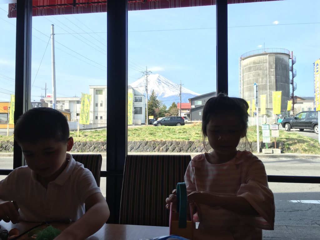Mt Fuji Kawaguchiko child friendly restaurant view
